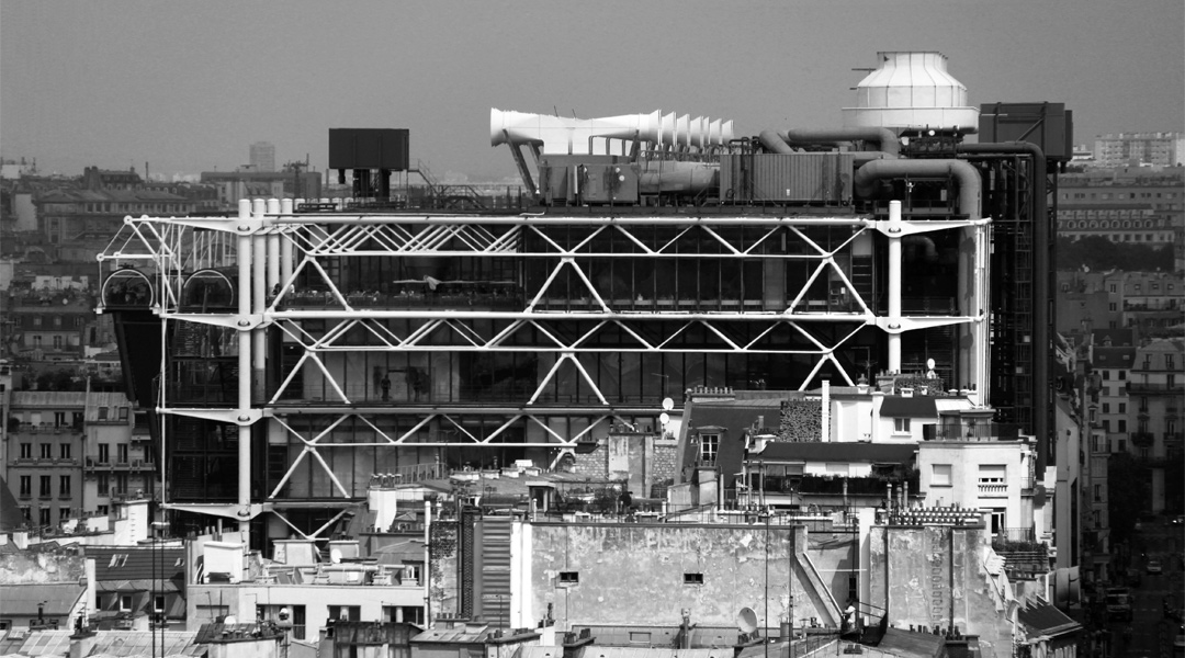 Centre Georges Pompidou from Notre Dame de Paris 2011