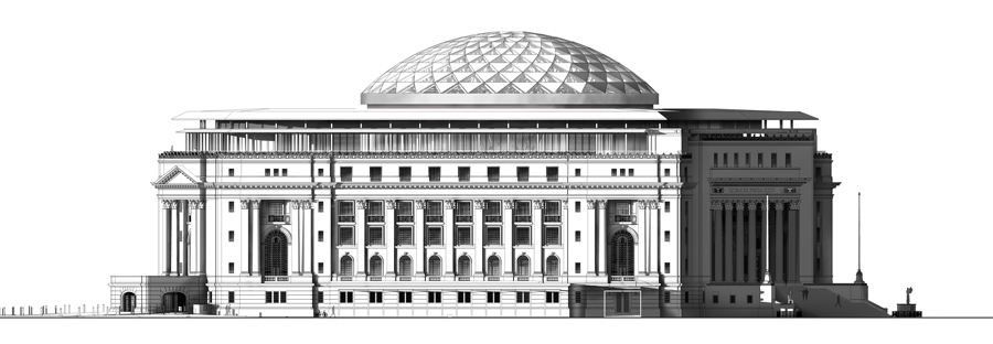National Museum of Natural History elevation drawing