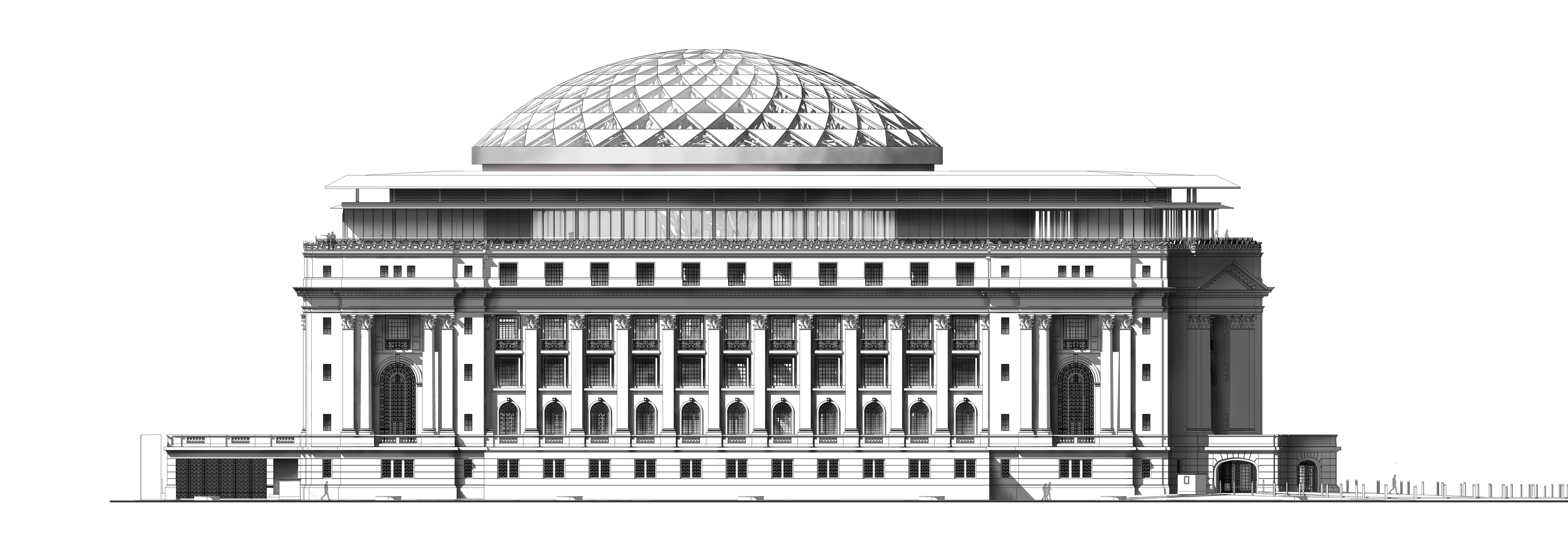 National Museum of Natural History elevation drawing