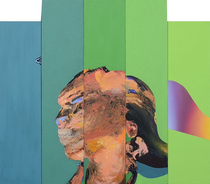 J Consunji Satellite, 90 x 100 cm, acrylic on canvas