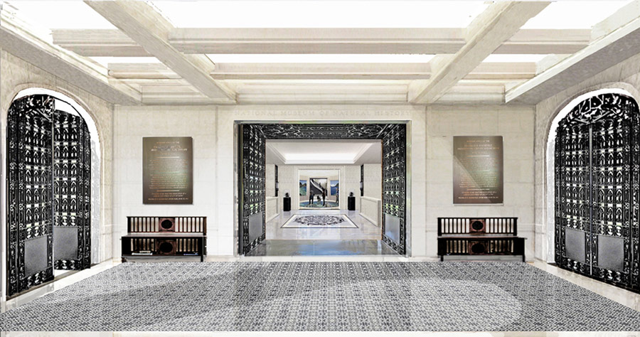 National Museum of Natural History wayfinder indigenous motif wayfinder