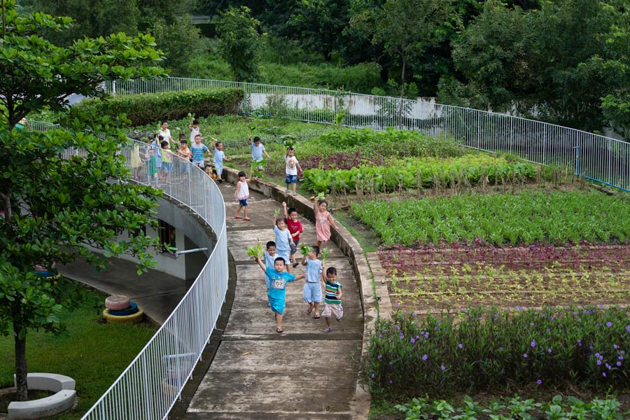 VTN Architects plants Farming Kindergarten