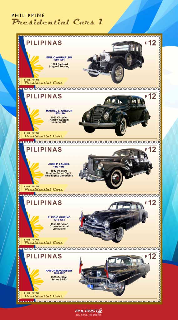 bluprint art heritage philately philippine presidential cars stamps