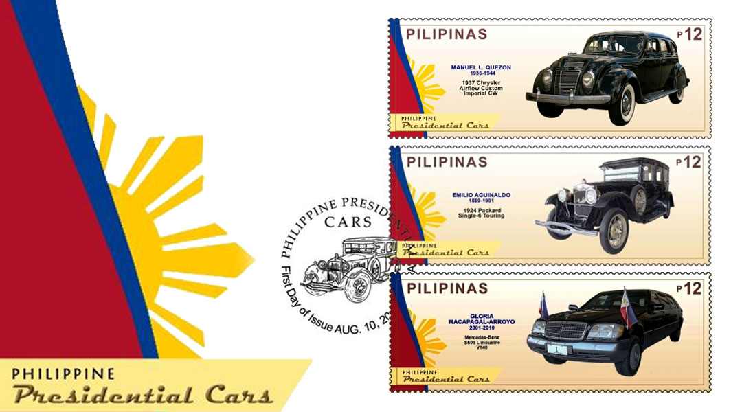 bluprint art heritage philately philippine presidential cars stamps
