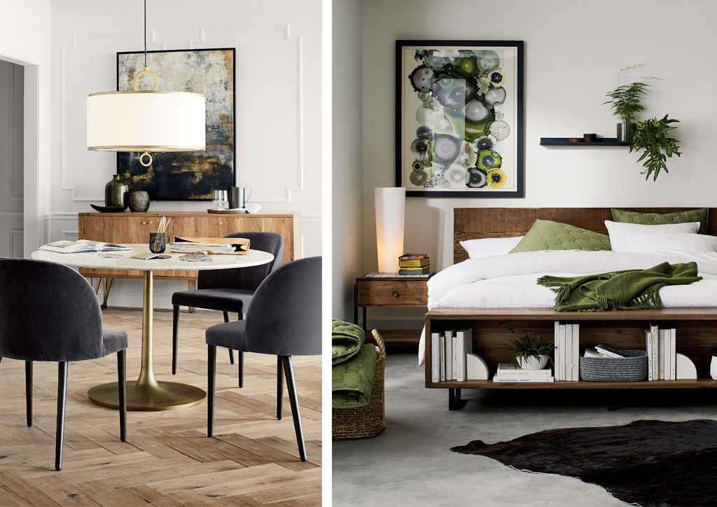 condoliving crate barrel 2018 fall collection green means go line and mixology line