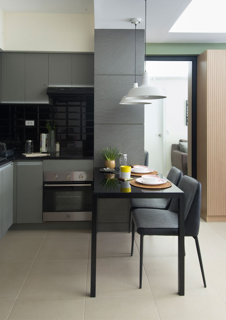 condoliving dark colors small condo
