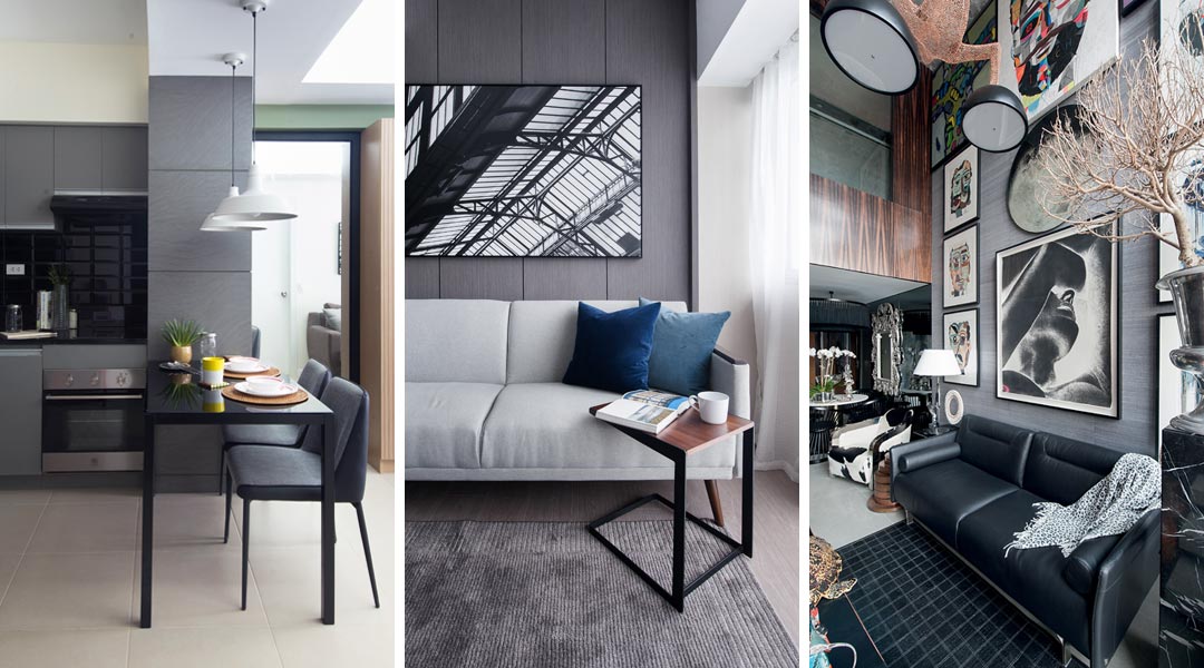 condoliving dark colors small condo