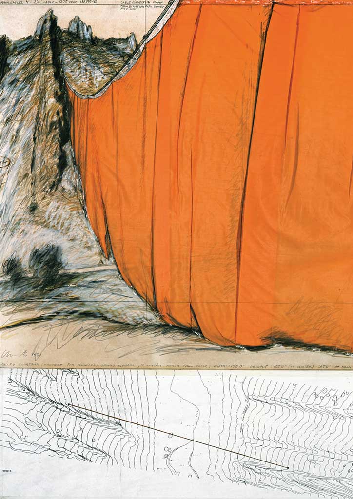 BluPrint - Christo - Valley Curtain - Drawing