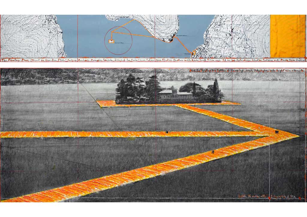BluPrint - Christo - The Floating Piers - Drawing