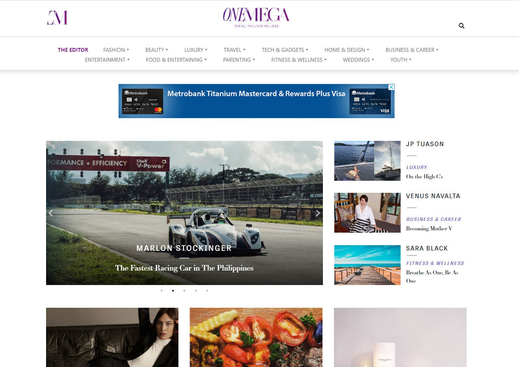 onemega.com Home page