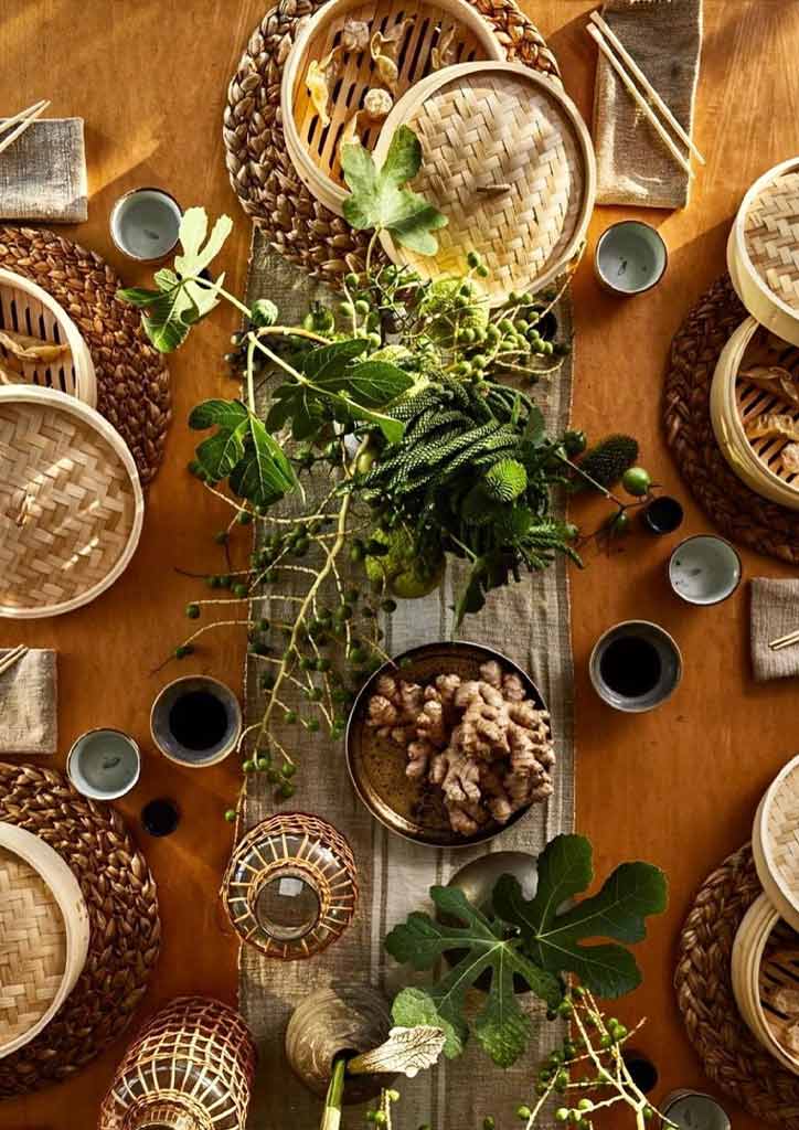 Asian table setting