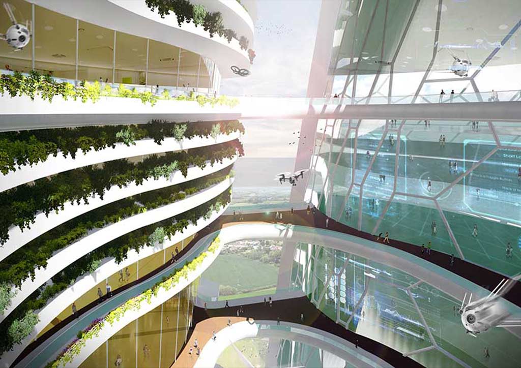 futuristic architecture