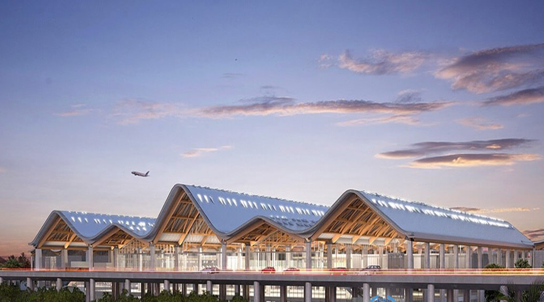 Clark International Airport at sunset.