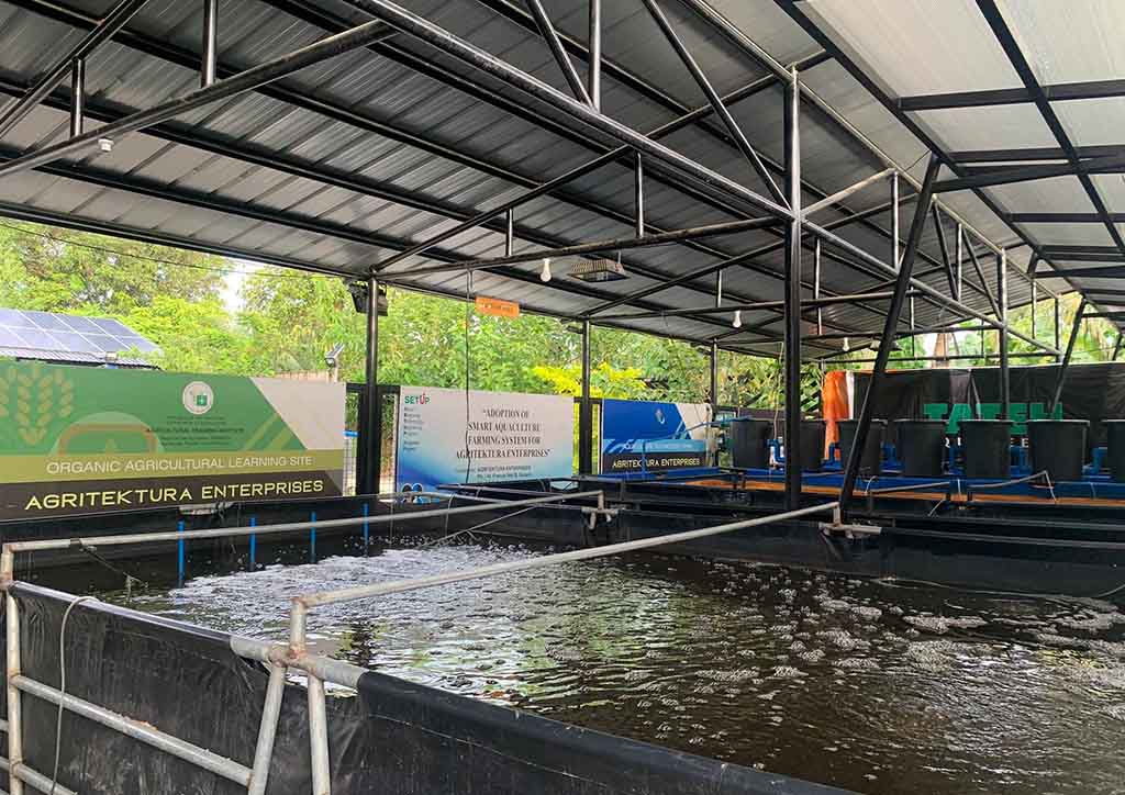View of the prototype fish farm