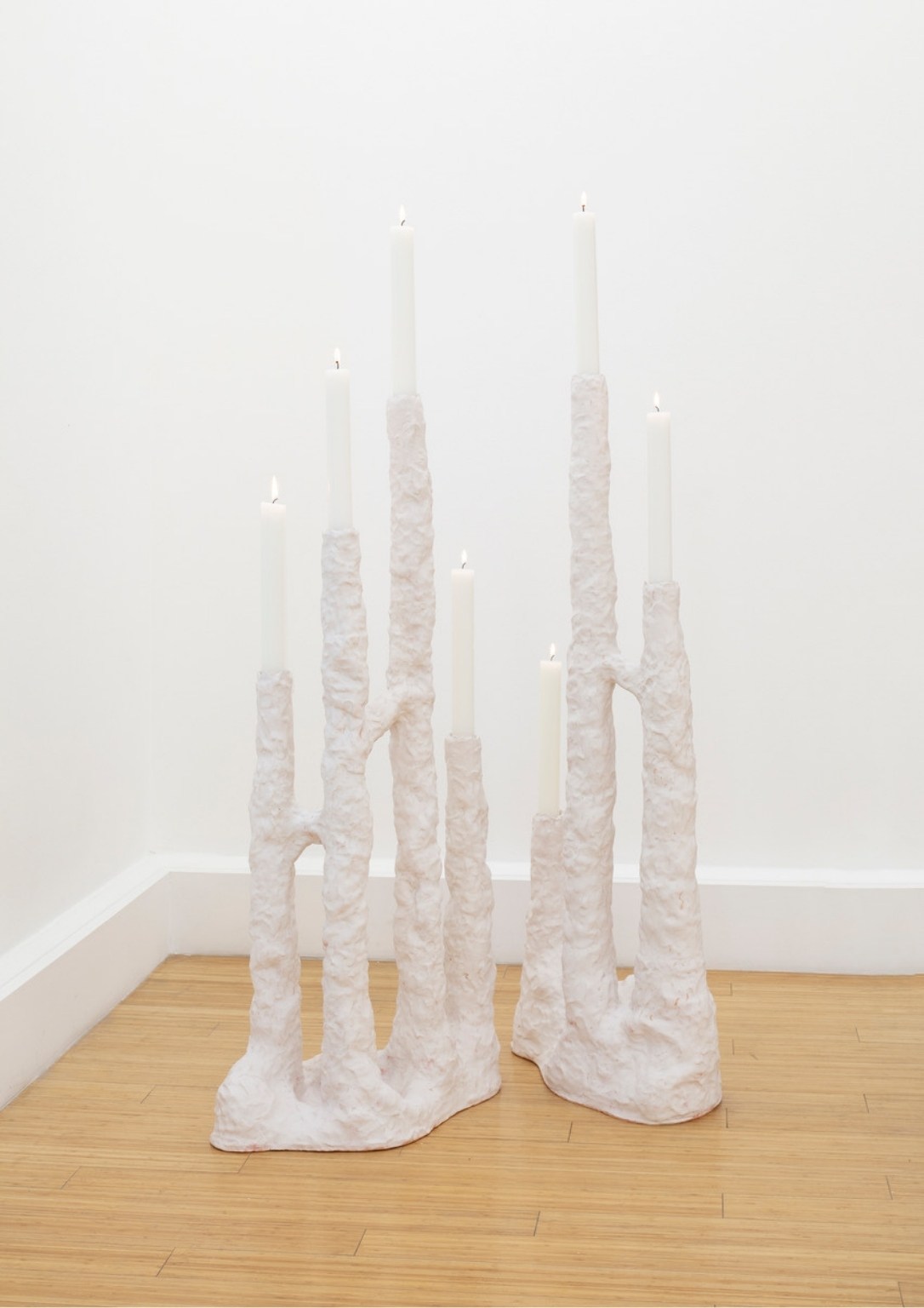 Organic sculpted candle holders