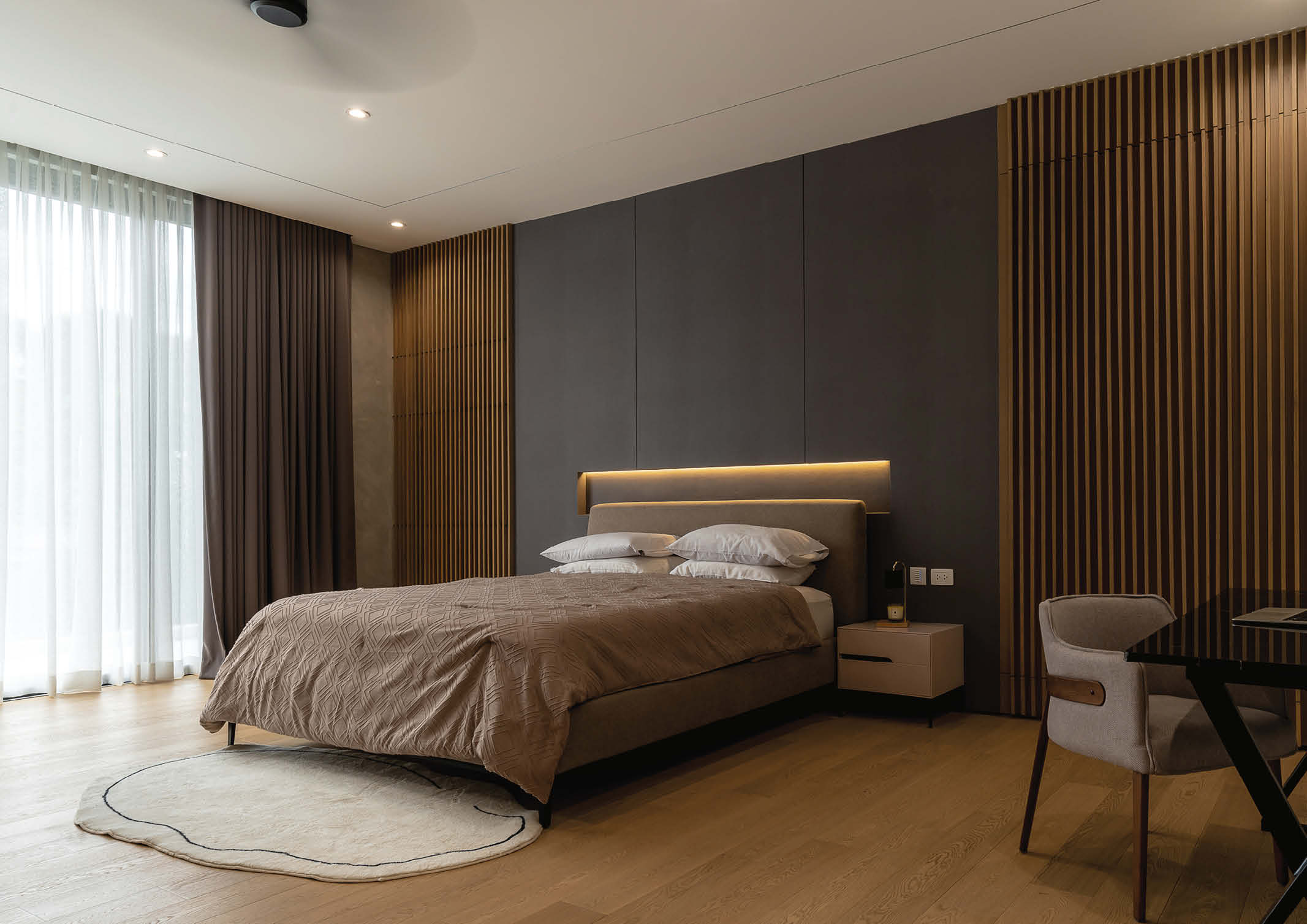 Espresso Accent Wall.