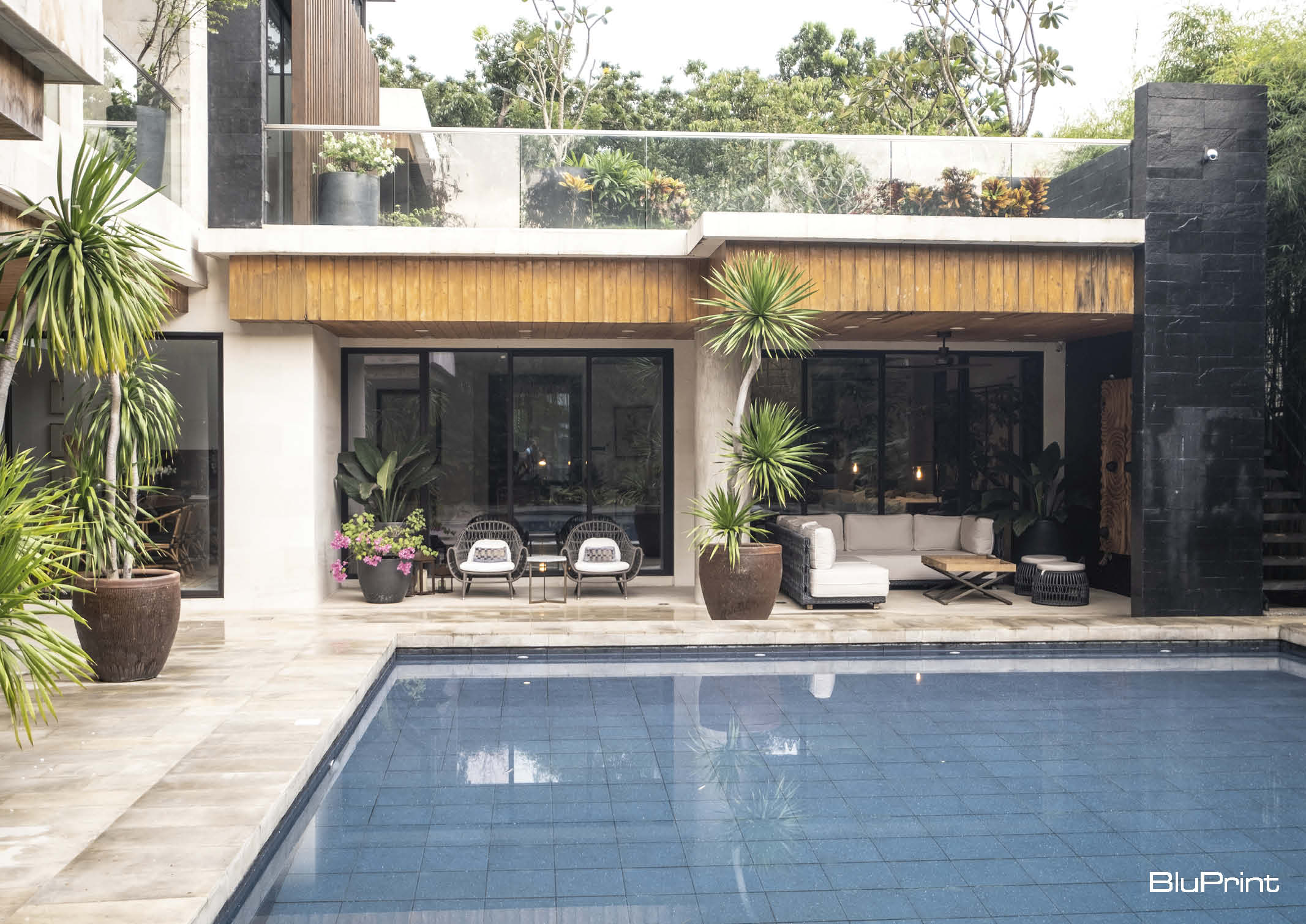 Exterior of JJ Acuna's modern bahay na bato.