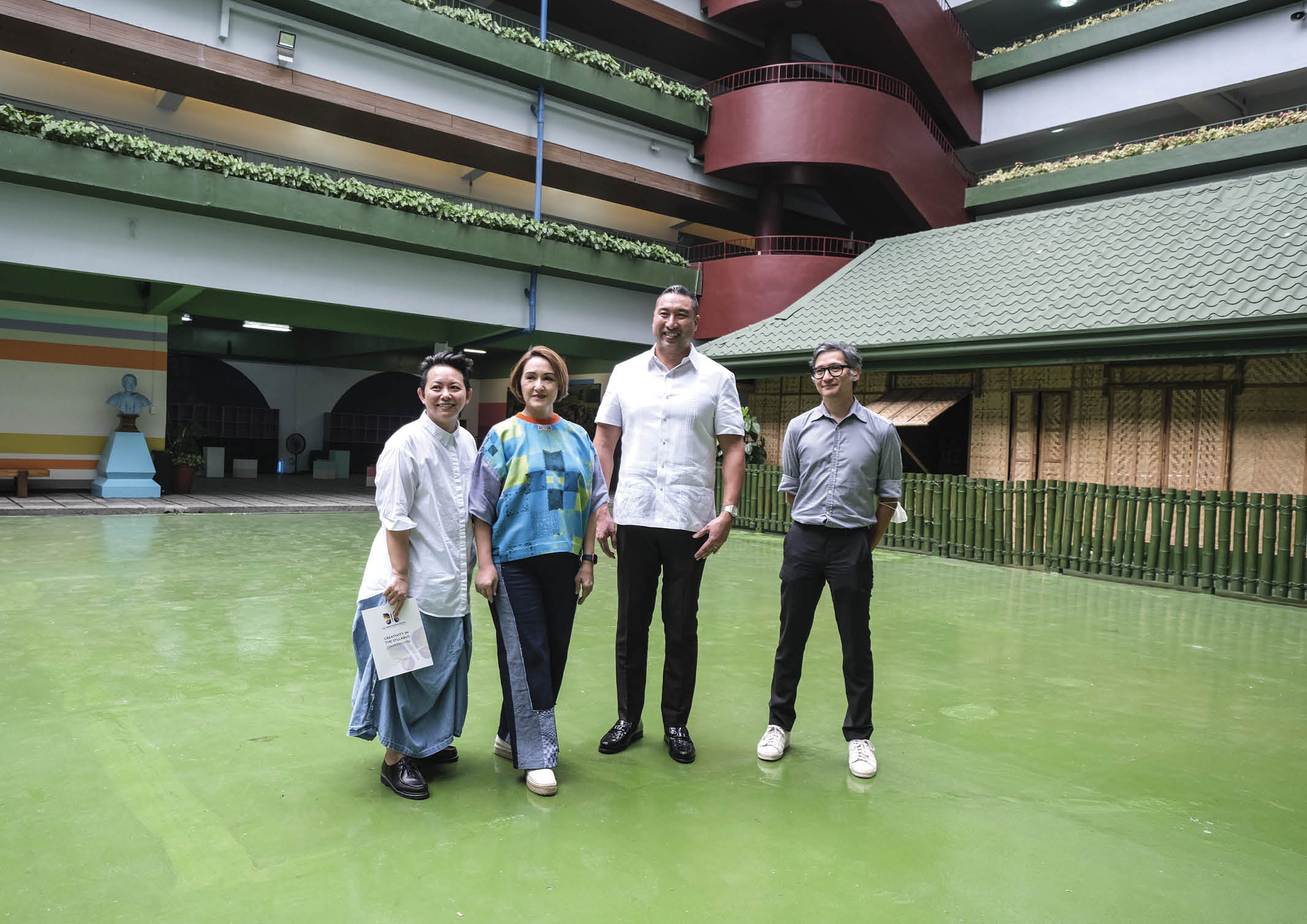 Rita Nazareno, Sara Soliven-de Guzman, and Gabby Lichauco with Francis Zamora