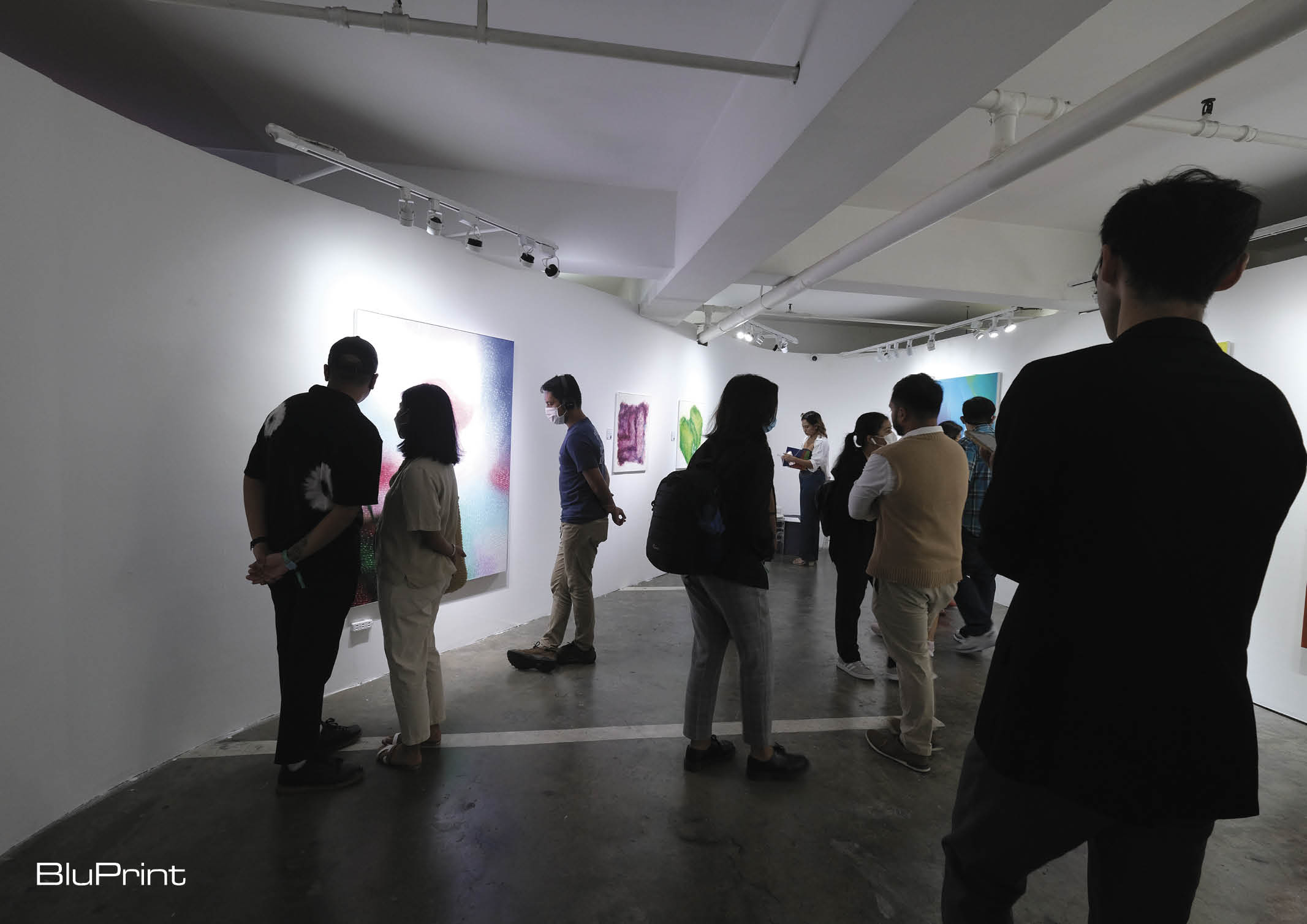 Artists and art enthusiasts gathered at the Link.