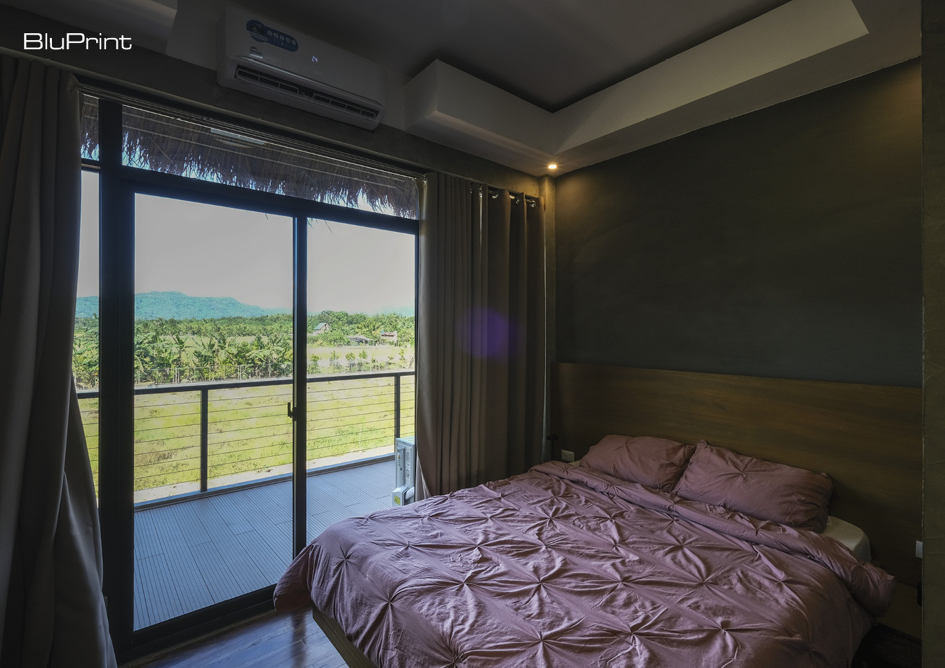 Contemporary nipa hut interior shot - bedroom
