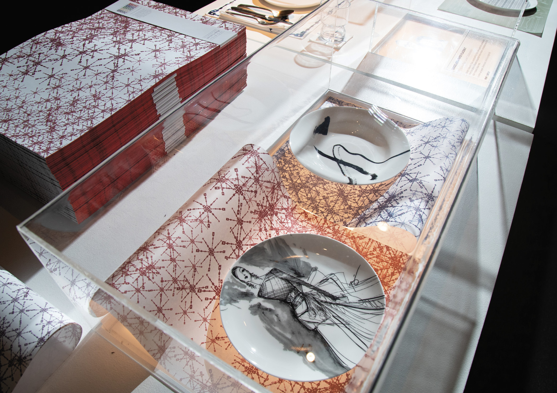 plates featuring fashion illustration by Rajo Laurel