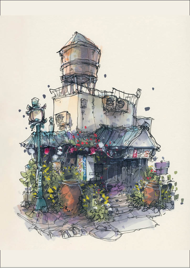 Ryugukaku, a retro inn near Atami Station, Atami, Shizuoka, Japan. Very loosely inspired by photography from @masktnak. Art by Albert Kiefer.