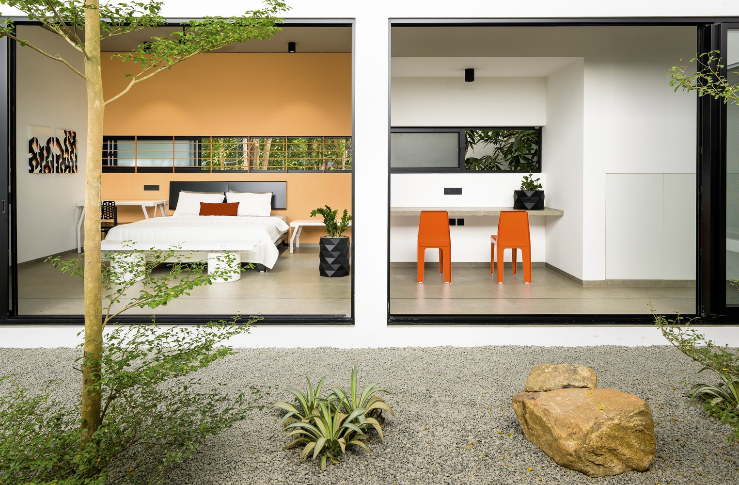 All rooms in the Colorburst House are blessed with a view of nature. Image by Praveen Mohandas