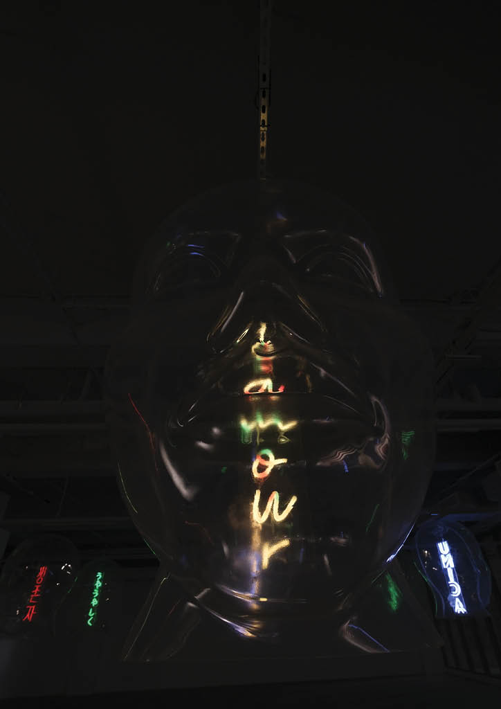 One of Jefrë's "Talking Heads" exhibit pieces at the Metropolitan Art Museum Manila