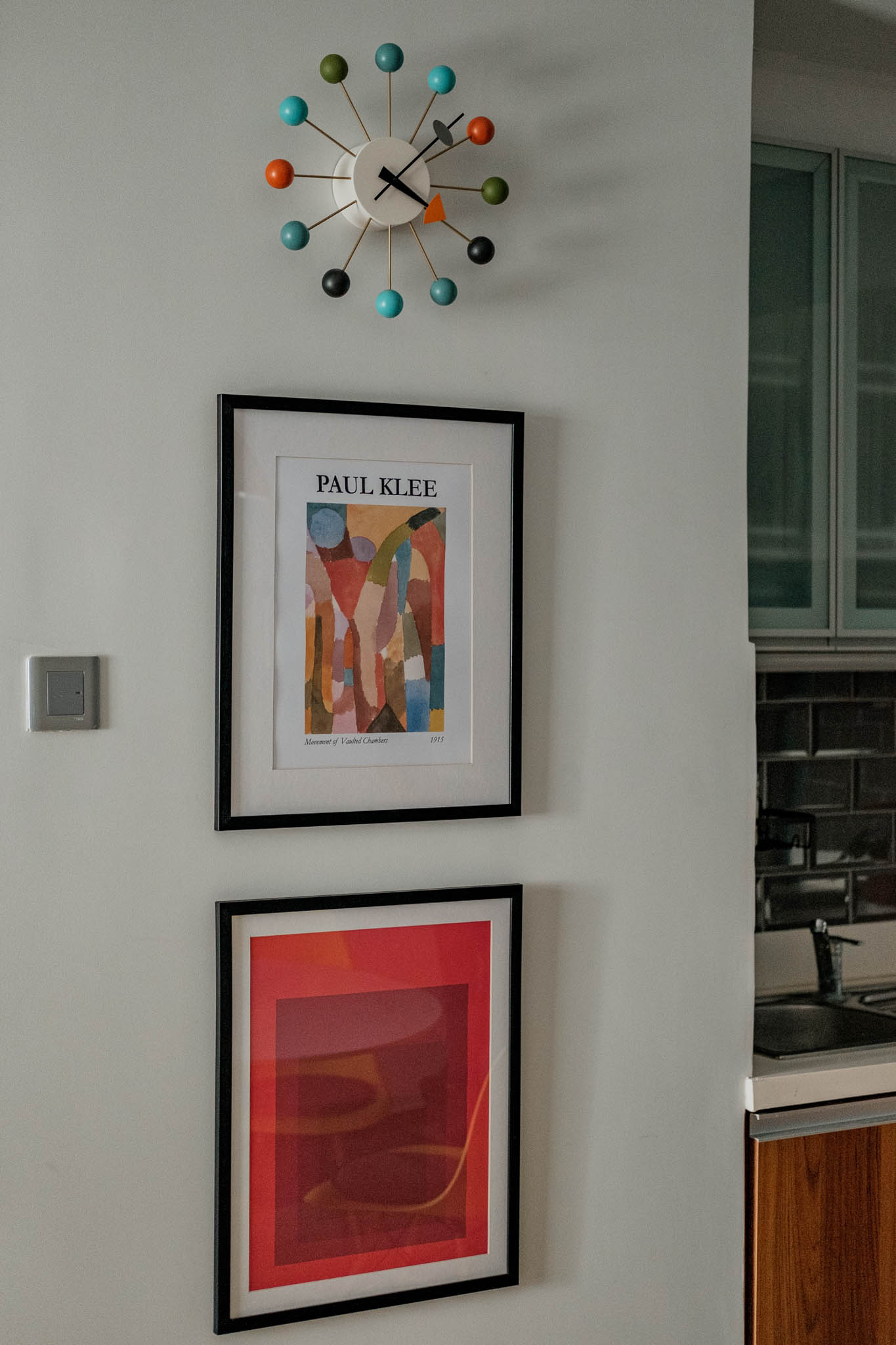 Another classic Eames design "The Hang It All" adds interesting element to the space.