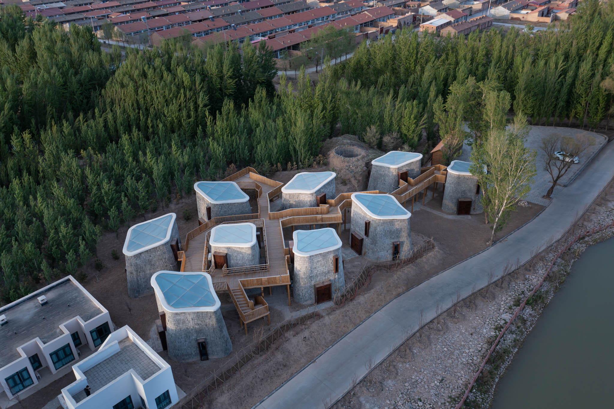 The Grotto Retreat aerial view