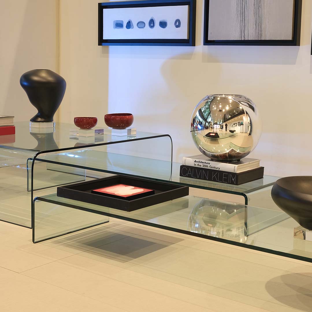 Fiam Curved Glass Tables