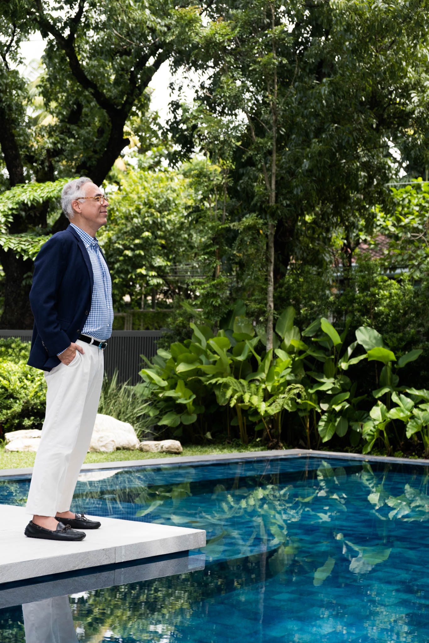 Manny Miñana poses at one of his residential projects.