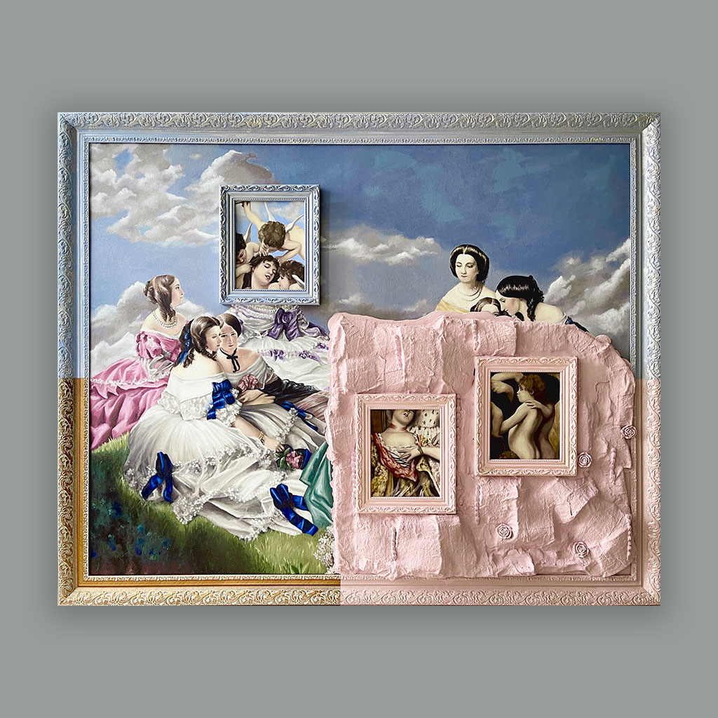 Arianna Bongato's Retelling the Legend of Mt. Vesuvius is part of her upcoming solo show Sip Slowly