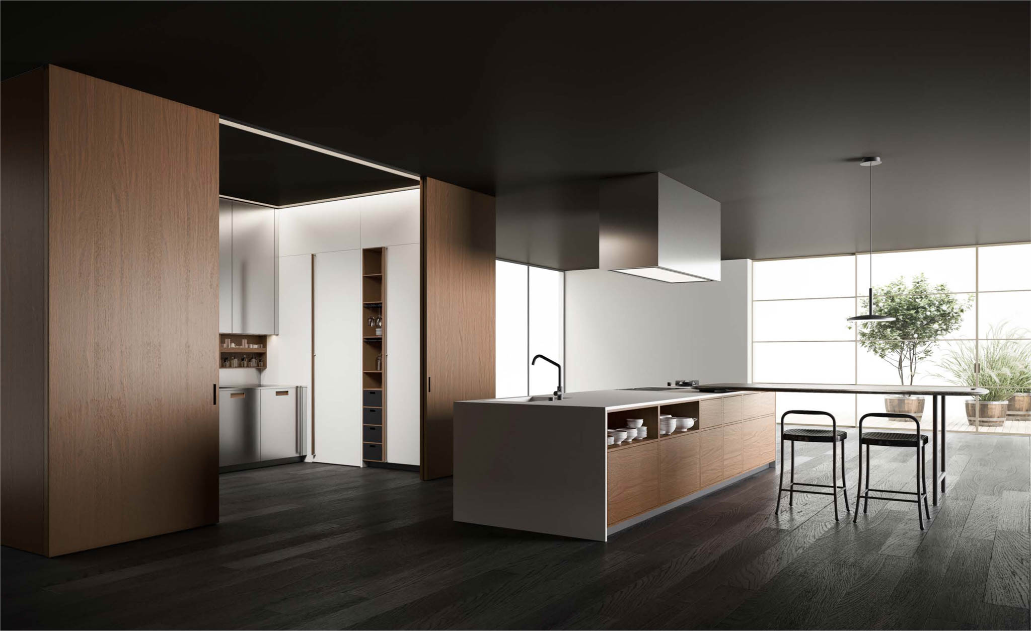 Programma Standard Kitchen designed by Piero Lissoni. Same style as Nina Garcia’s Kitchen