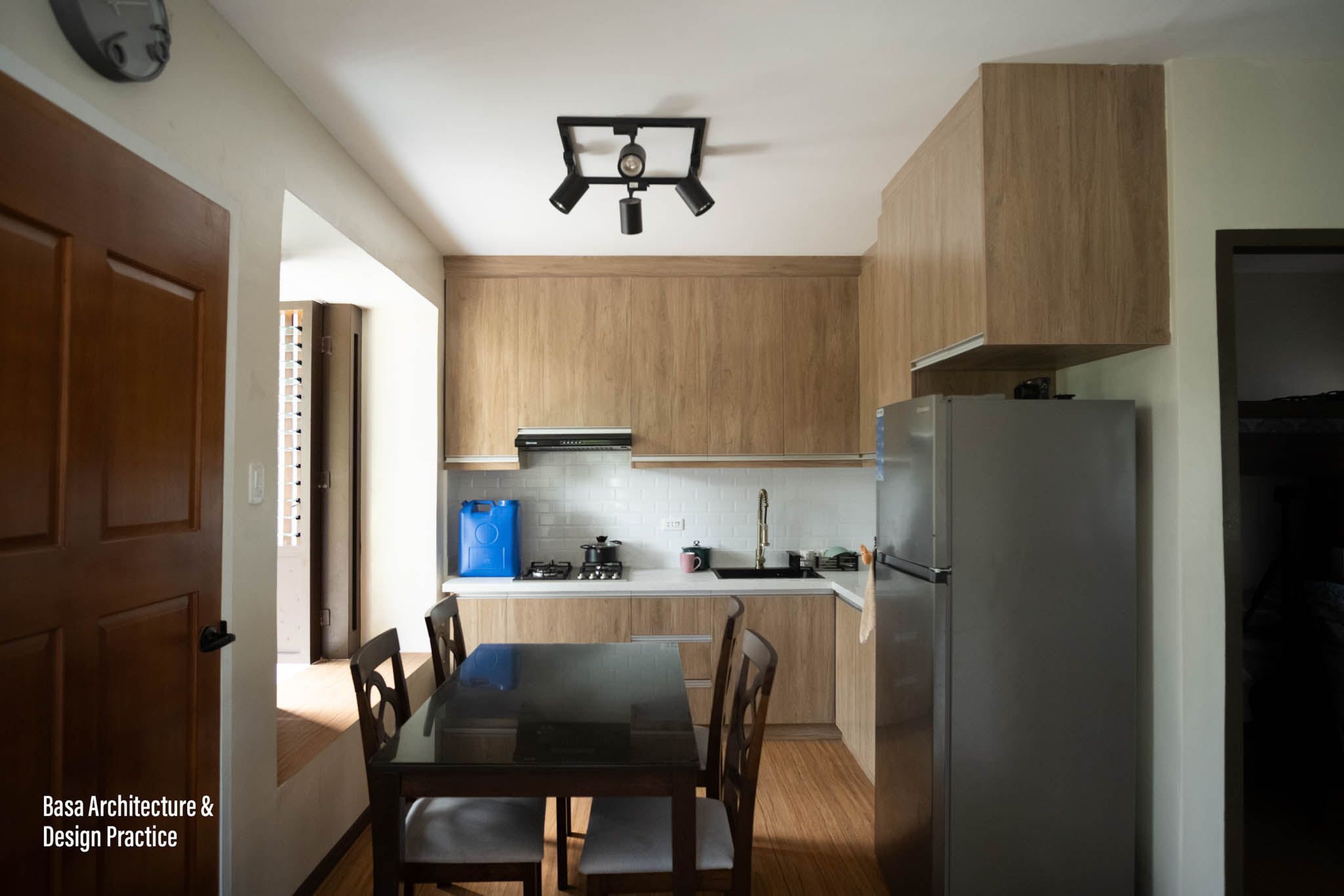 kitchen and dining areas