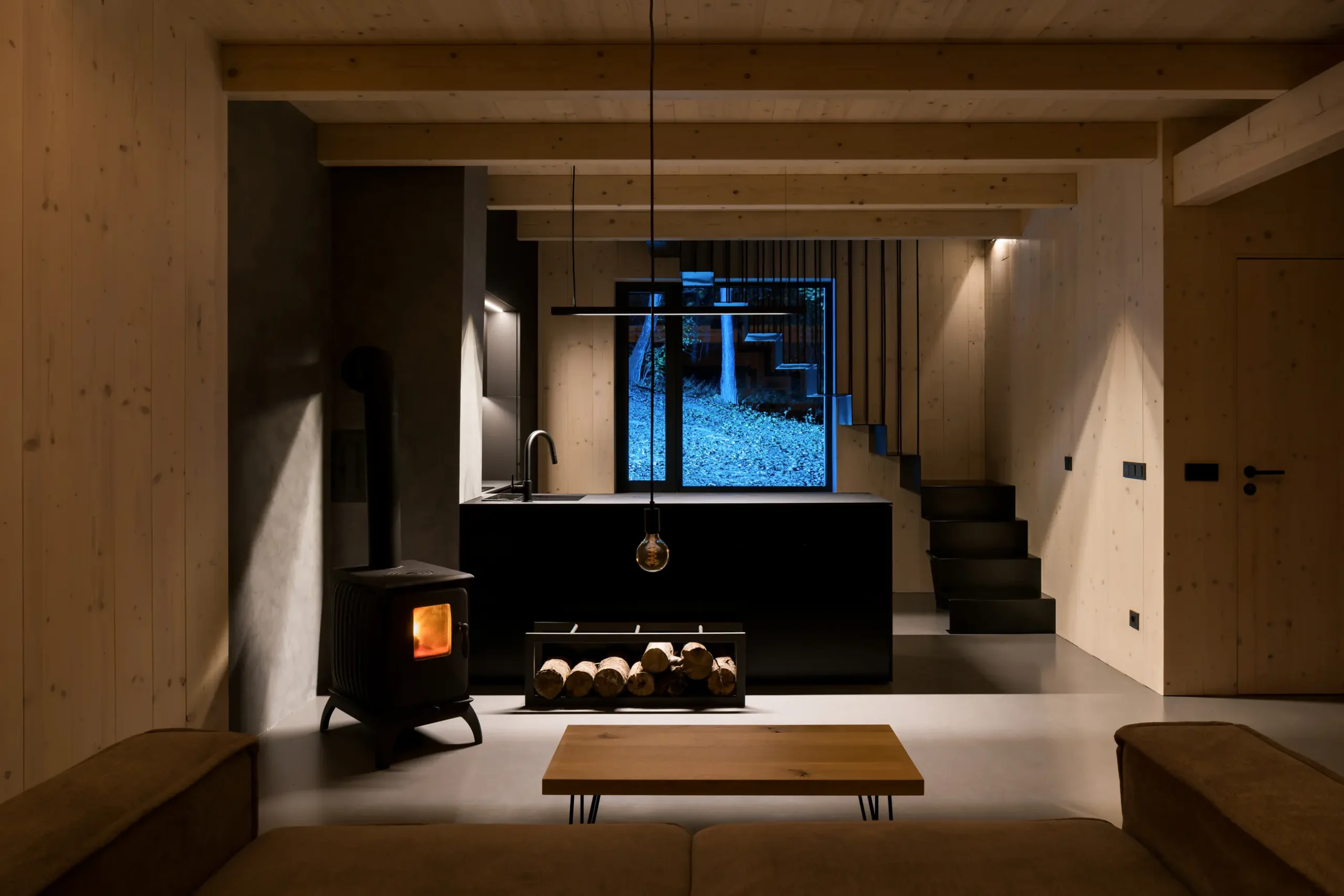 kitchen at night