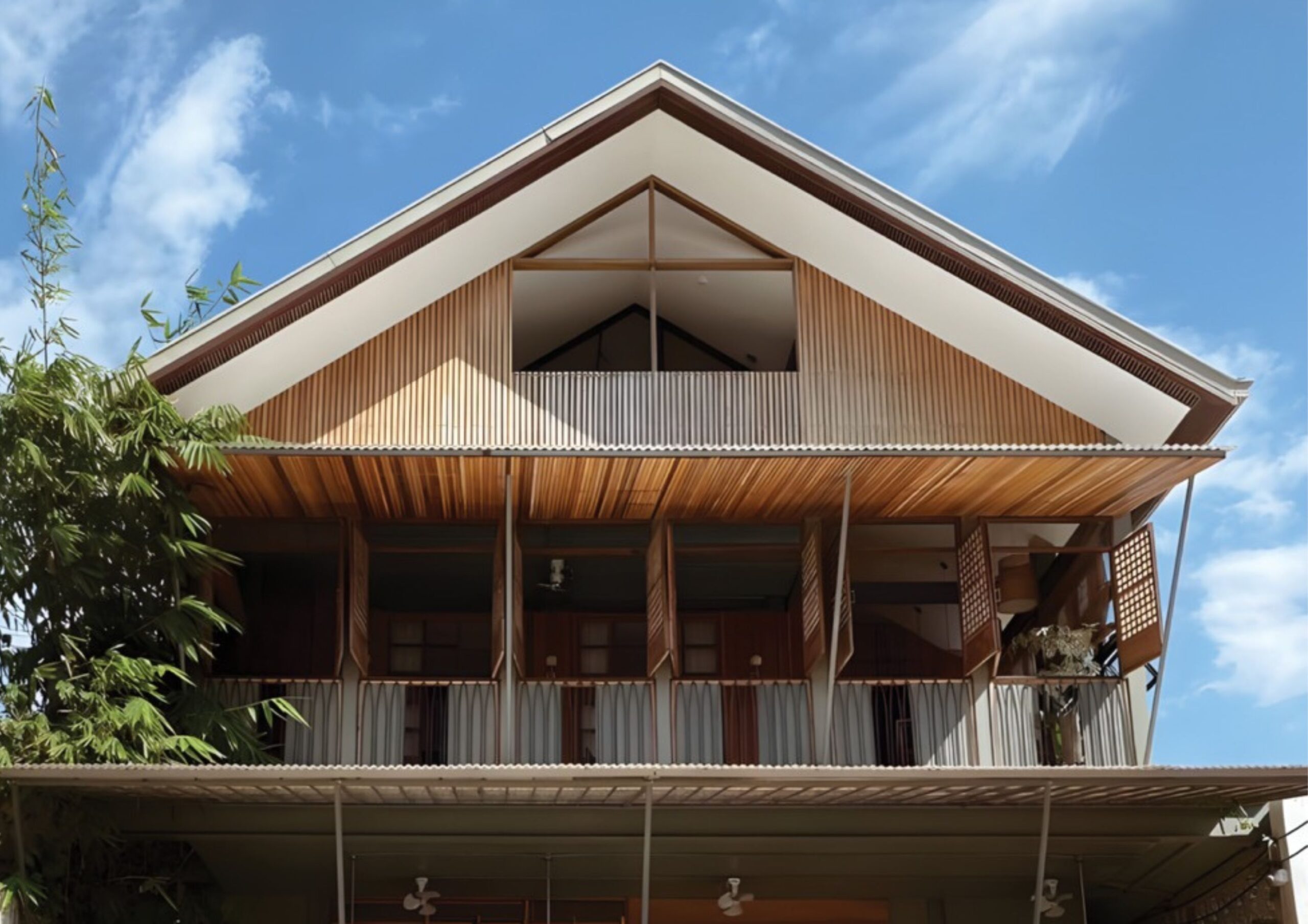 A front view of the Lark Inn in La Union, a restored old house transformed into a provincial hotel.