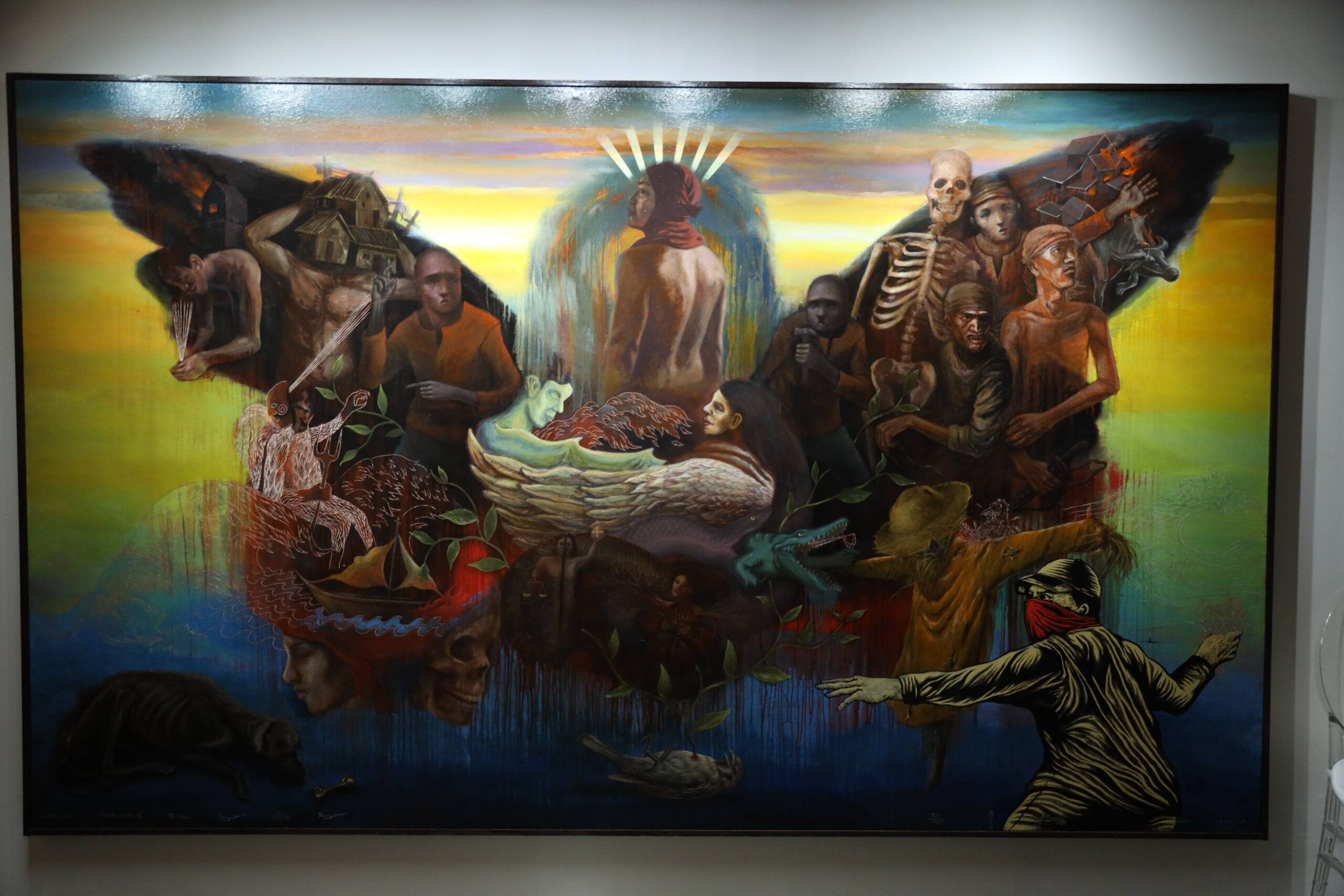 One of "The Mythic Tablado Paru-Paro" murals made by the Tuklas Collab and Eskinita Art Farm for Art Fair 2024.