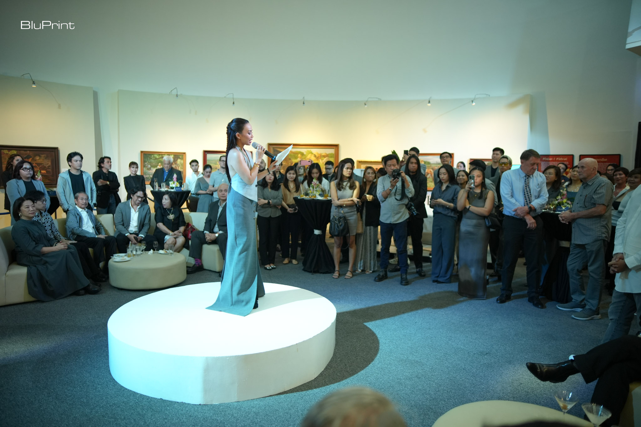 BluPrint Editor in Chief, Geewel Fuster, giving her speech at the Architecture of Silence Book Launch.