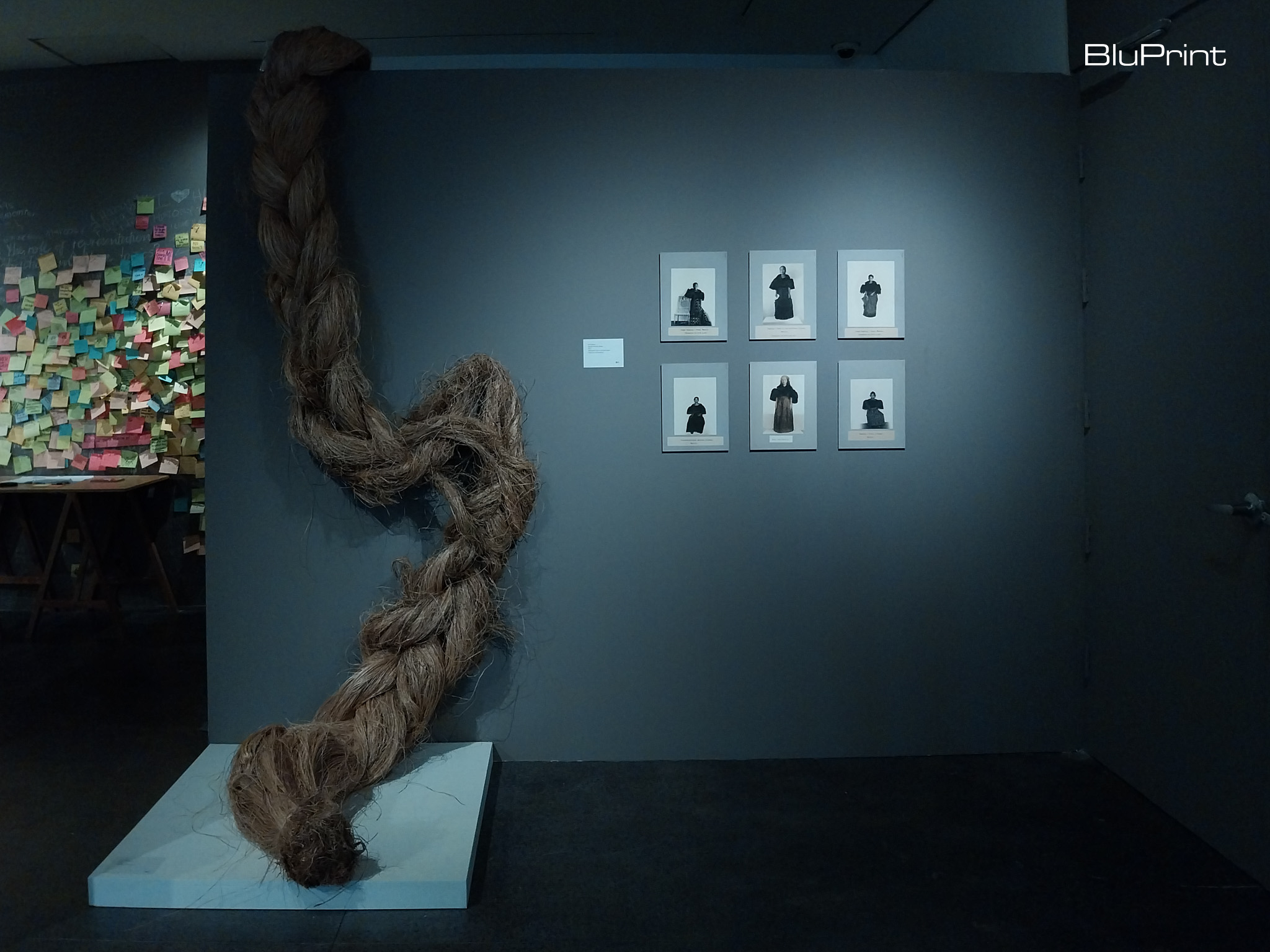 Interactive video element of the "Snare for Birds" exhibit at the Ateneo Art Gallery. Photo by Patricia F. Yap.