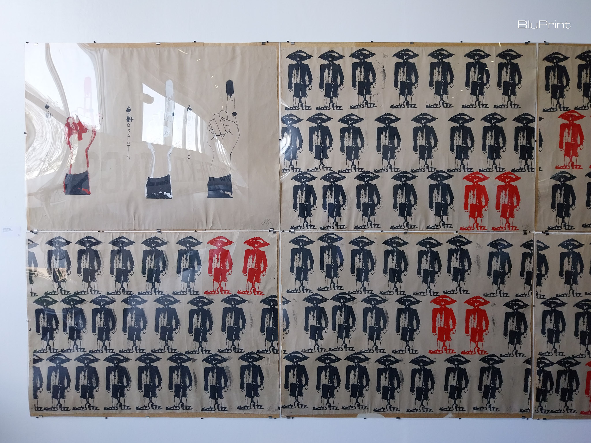 George Burchett's "Democracy," as shown in the "Warm Bodies" exhibit. Photo by Elle Yap.