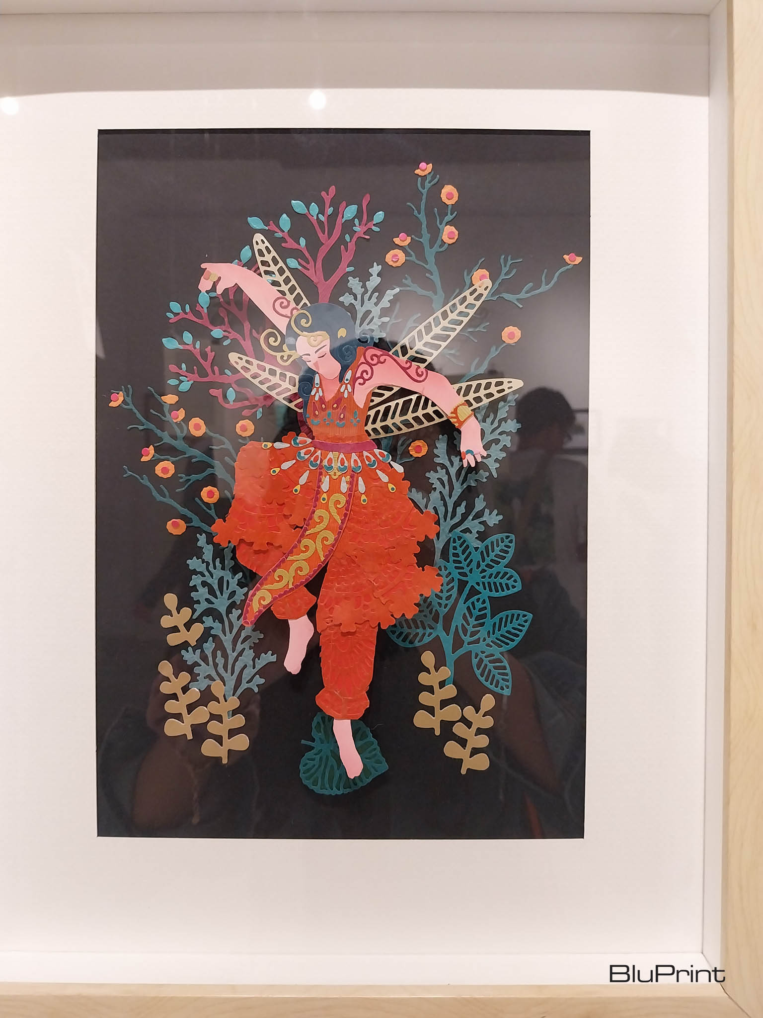 An artwork in "The Little Paper Show" at Galerie Stephanie x Cartellino. Photo by Elle F. Yap.