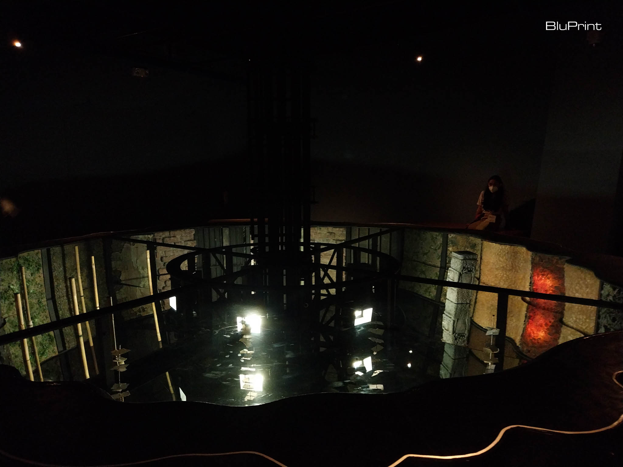 A wide view of "Arkipelago: Cyclone" by Mark Justiniani at the "Void of Spectacles" exhibit at Ateneo Art Gallery. Photo by Patricia F. Yap.