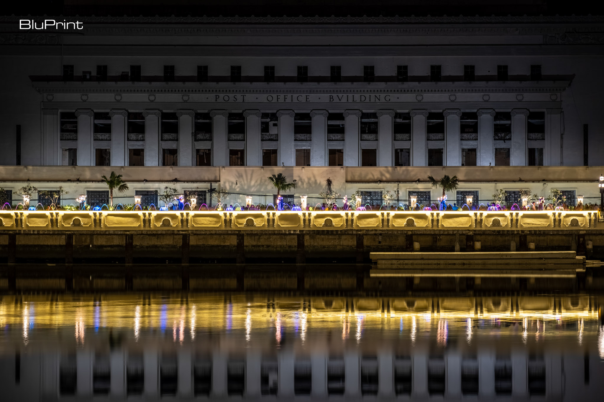 An view of the esplanade along the Pasig River next to the Manila Central Post Office.