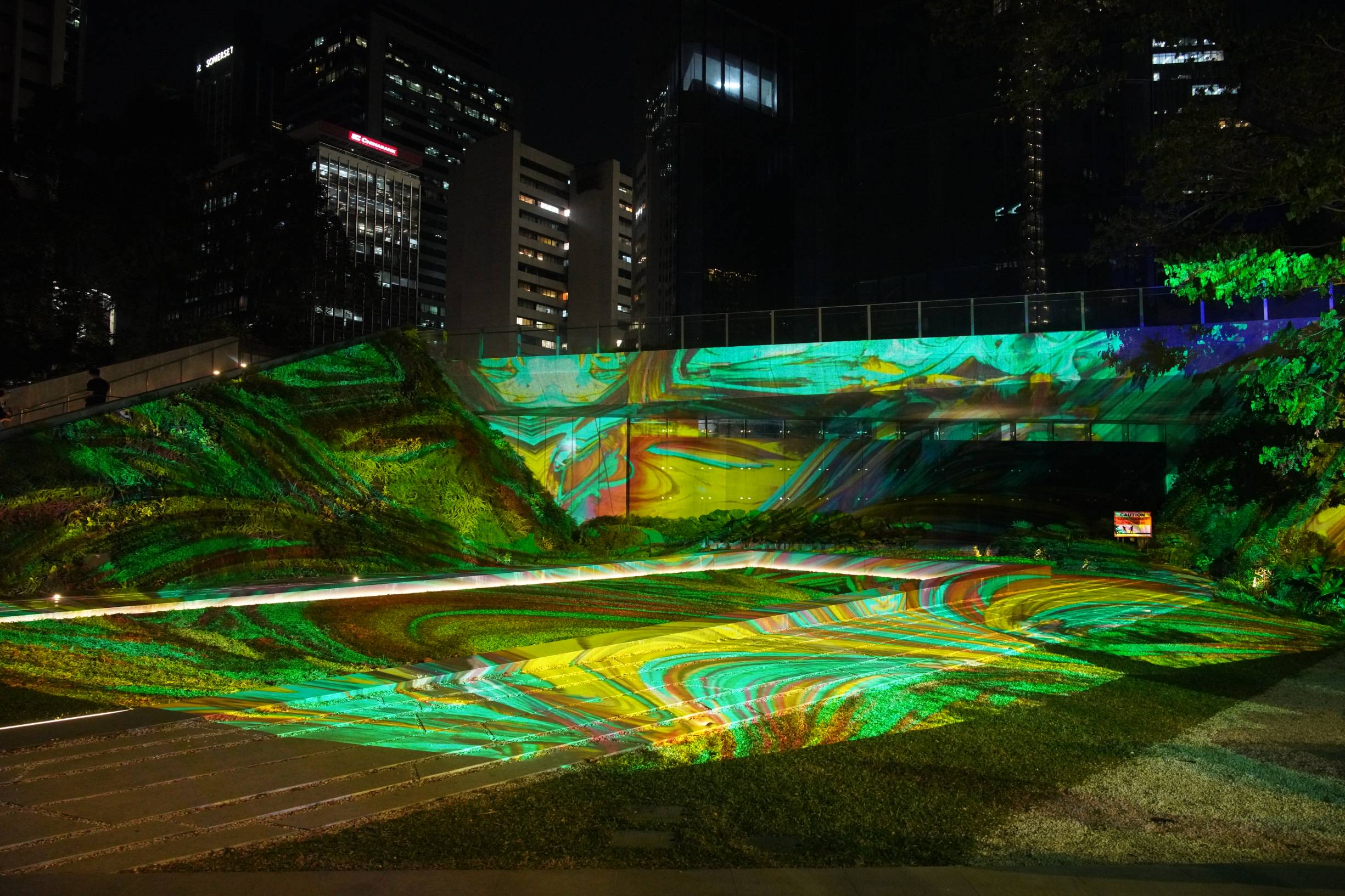 Isaiah Cacino's "Prismatic Embrace" at Ayala Triangle Gardens. Source: Ayala Land.
