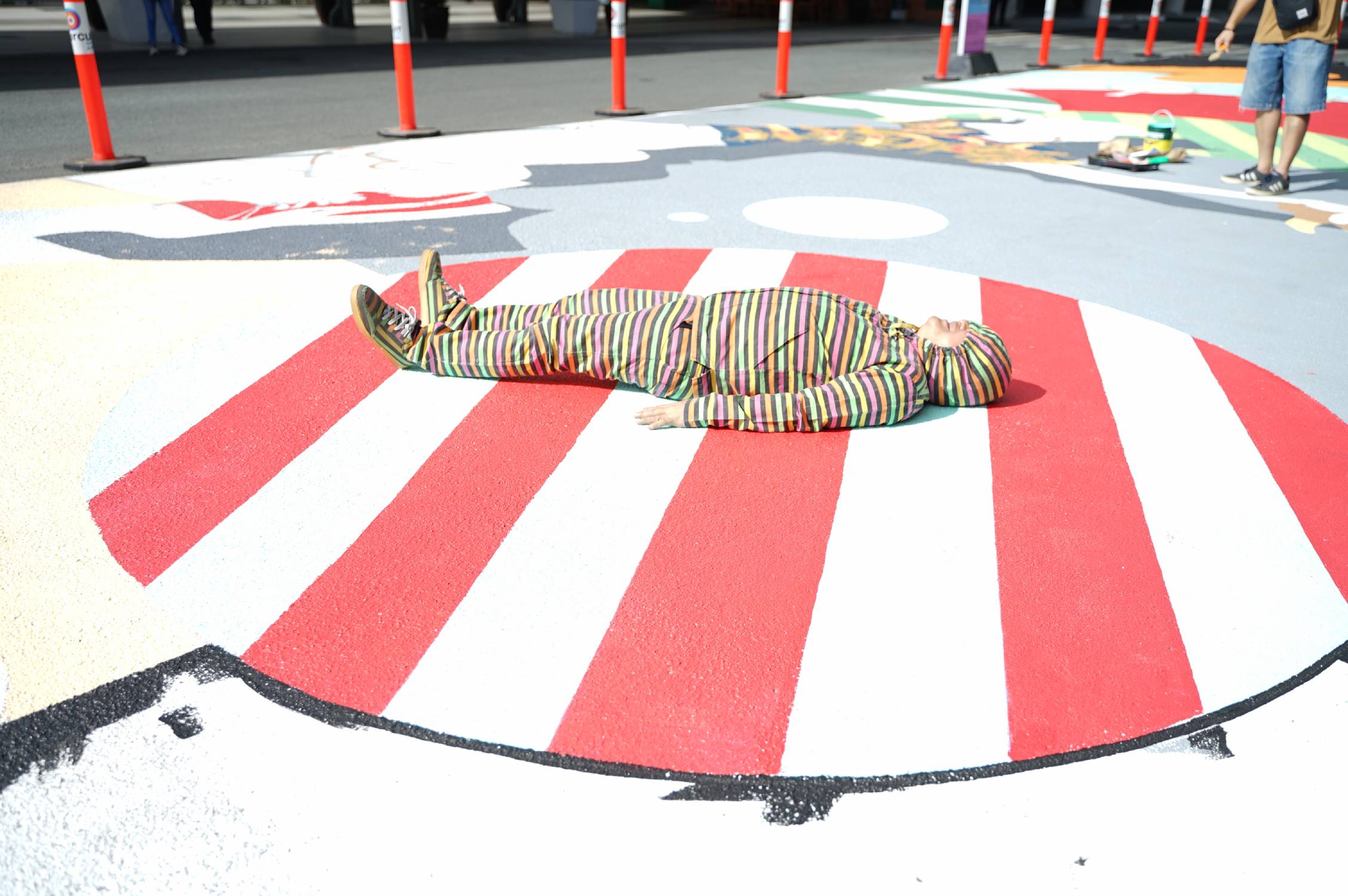 Sam Penaso lying down at 