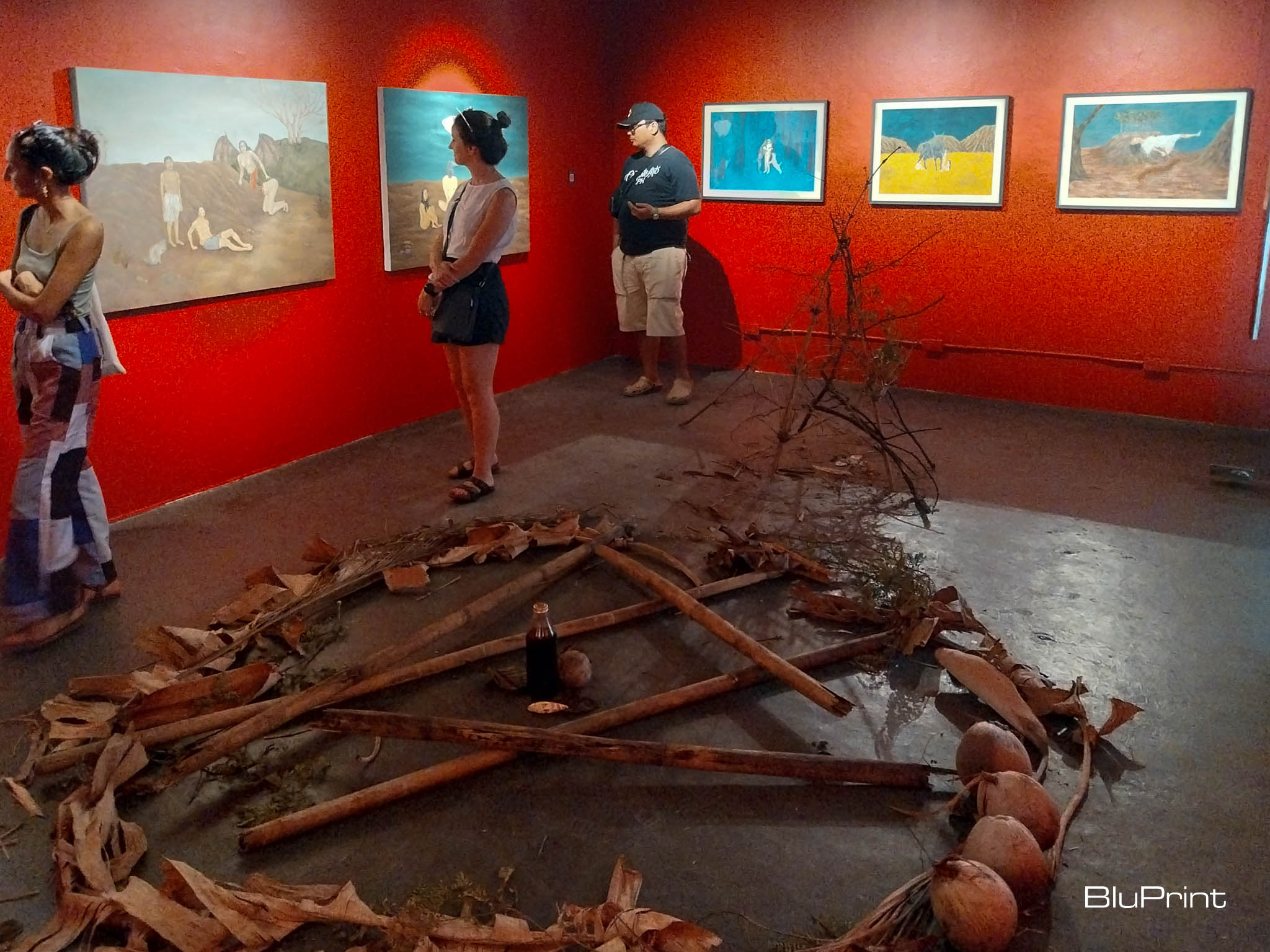 The pentagram and pyramid in the "Speak of the Devil" exhibit. Photo by Elle Yap.