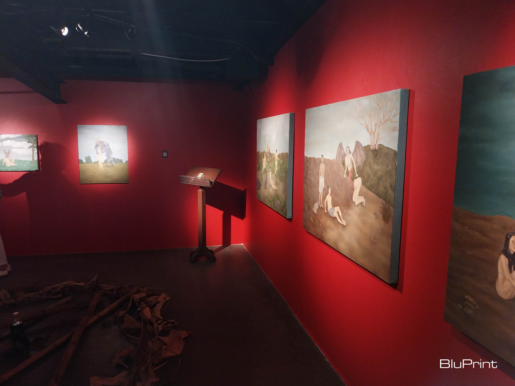 The preacher's podium in the "Speak of the Devil" exhibit. Photo by Elle Yap.