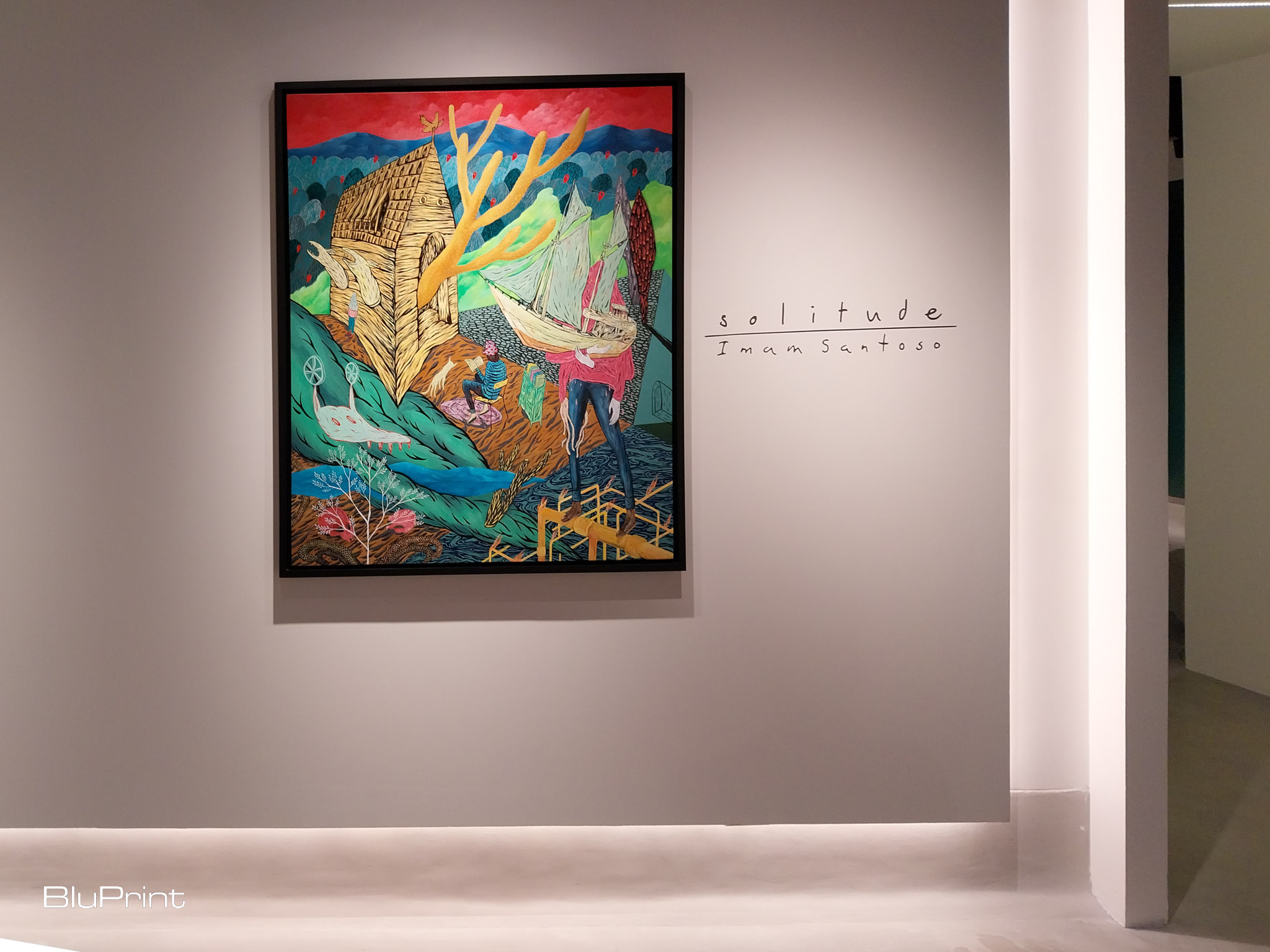 Imam Santoso's "Solitude" exhibit in Galerie Stephanie. Photo by Elle Yap.