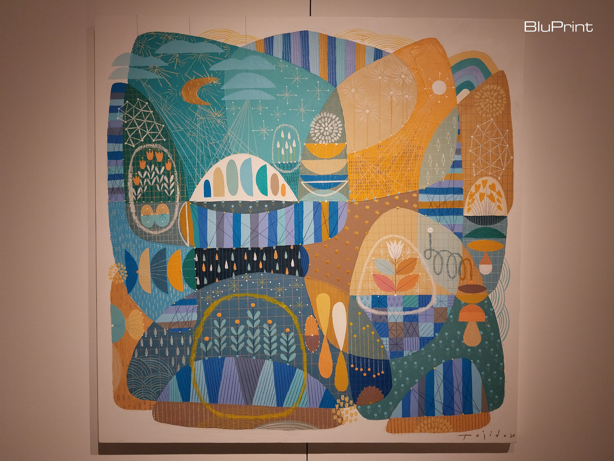 Another painting at Jomike Tejido's exhibit at Galerie Stephanie. Photo by Elle Yap.